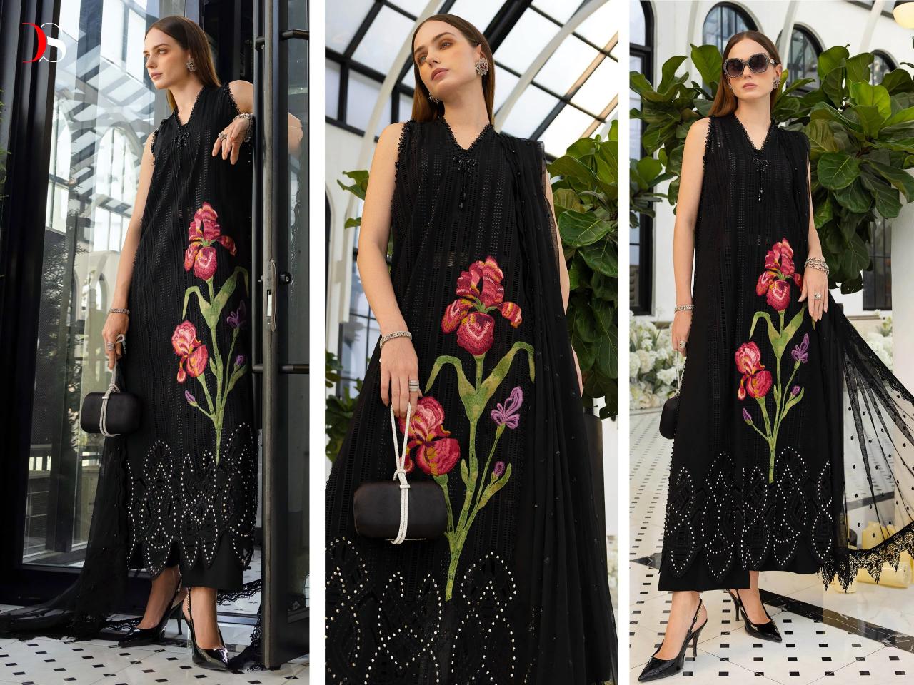 Deepsy Maria B Premium Embroidered vol 6 catalog cotton duppatta pakistani ladies suits wholesale in delhi