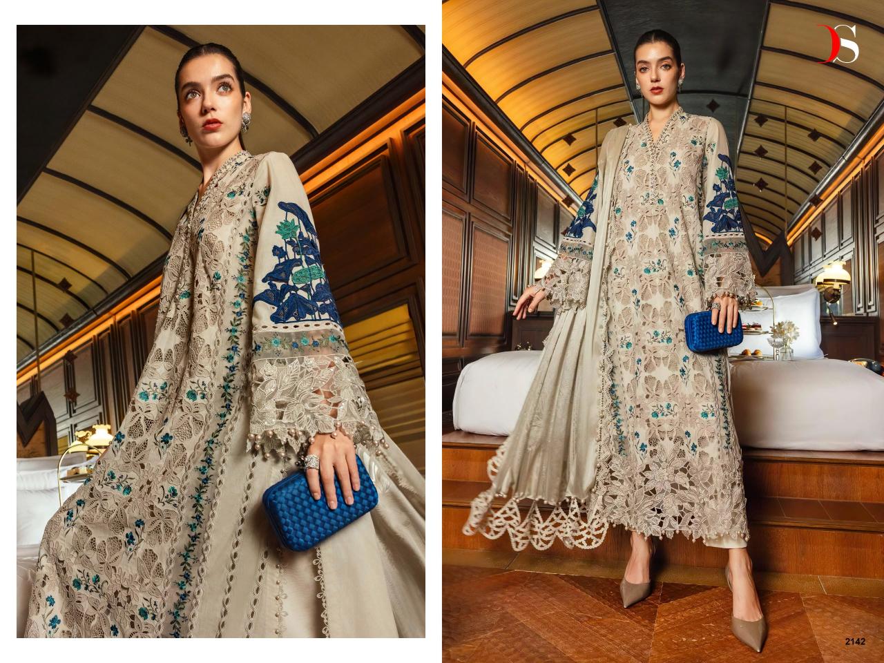 Deepsy Maria B Premium Embroidered vol 6 catalog cotton duppatta pakistani ladies suits wholesale in delhi
