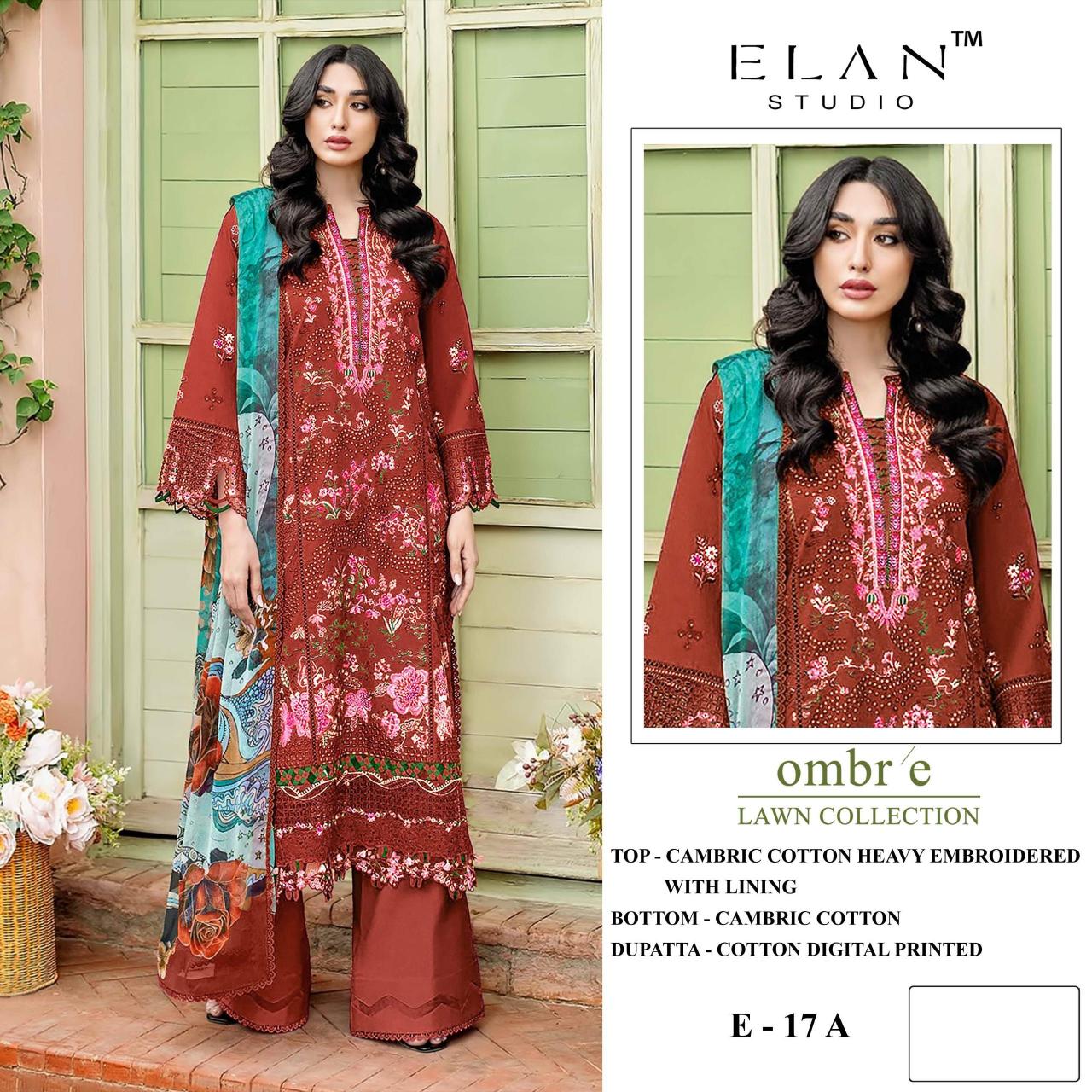Elan E 17 catalog wholesale pakistani suits in delhi
