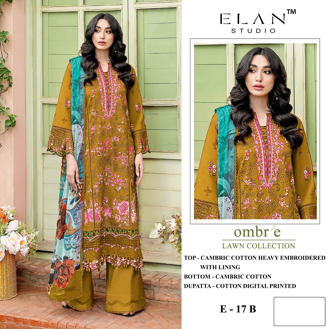 Elan E 17 catalog wholesale pakistani suits in delhi
