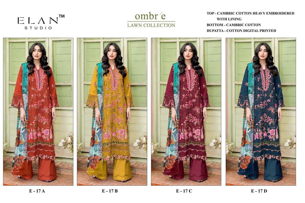Elan E 17 catalog wholesale pakistani suits in delhi