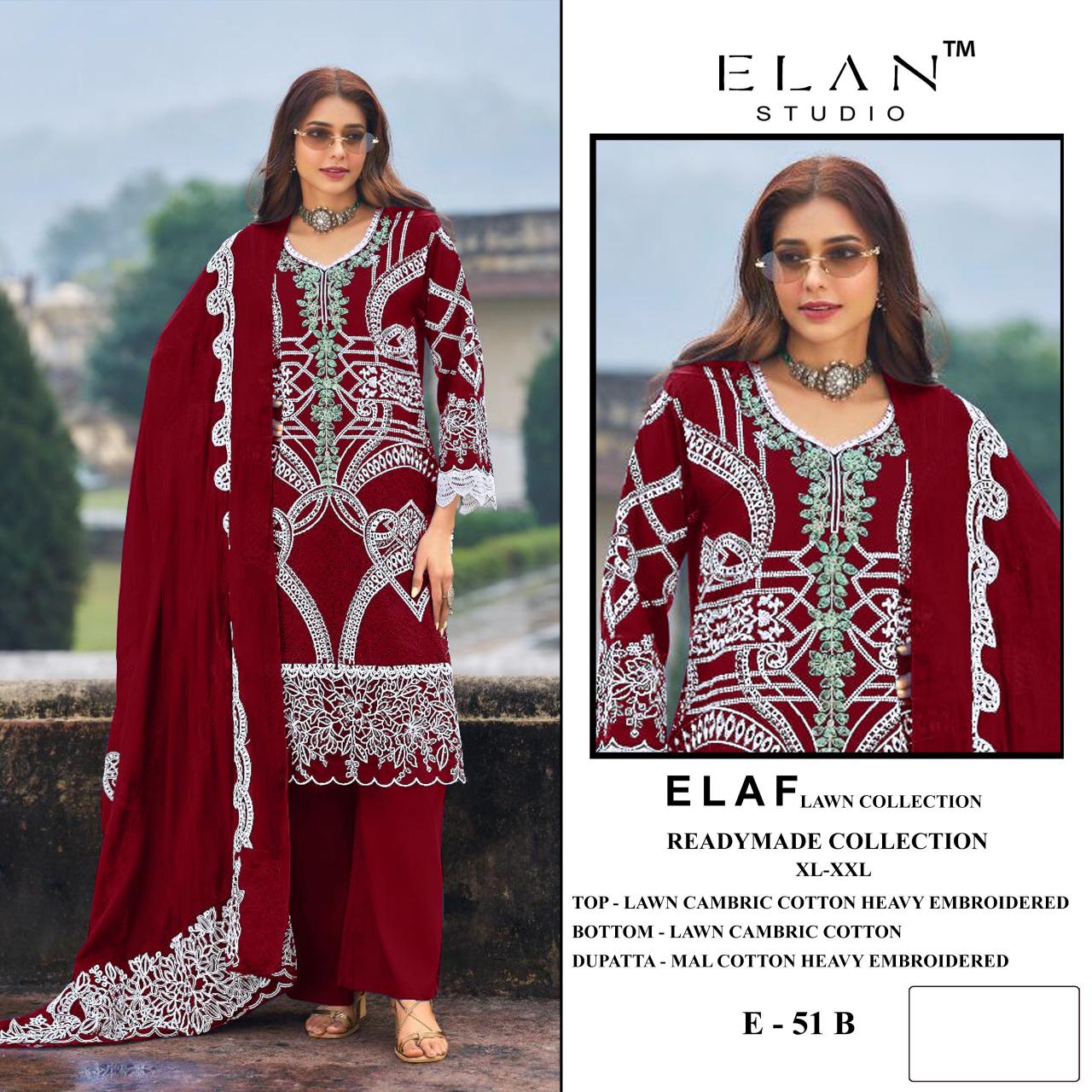 Elan E 51 catalog wholesale pakistani designer suits