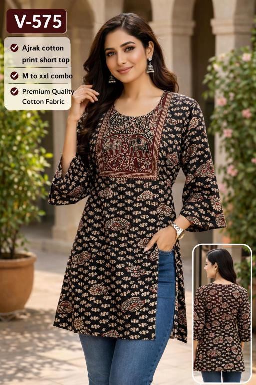 Felocity Ajrakh vol 9 catalog wholesale kurti manufacturers in kolkata