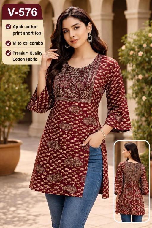 Felocity Ajrakh vol 9 catalog wholesale kurti manufacturers in kolkata