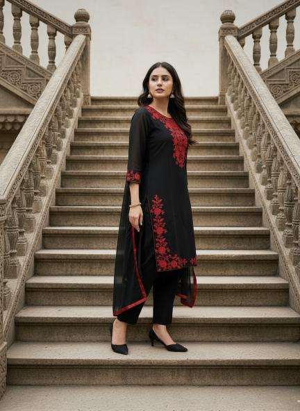 Felocity faux georgette SC3p 35 catalog wholesale georgette kurtis online