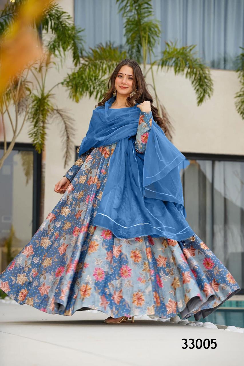 Felocity Lucaya vol 33 catalog raw silk anarkali kurtis wholesale