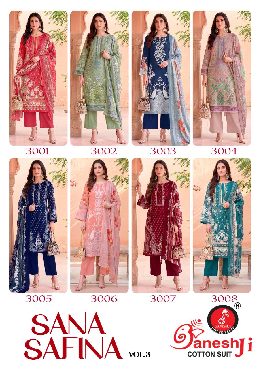 Ganeshji sana Safina Vol 3 - Dress Material
