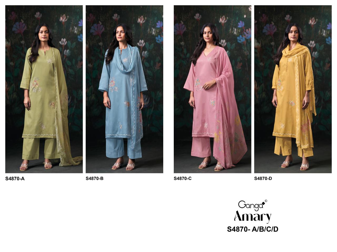 Ganga Amary 4870 catalog wholesale salwar kameez uk