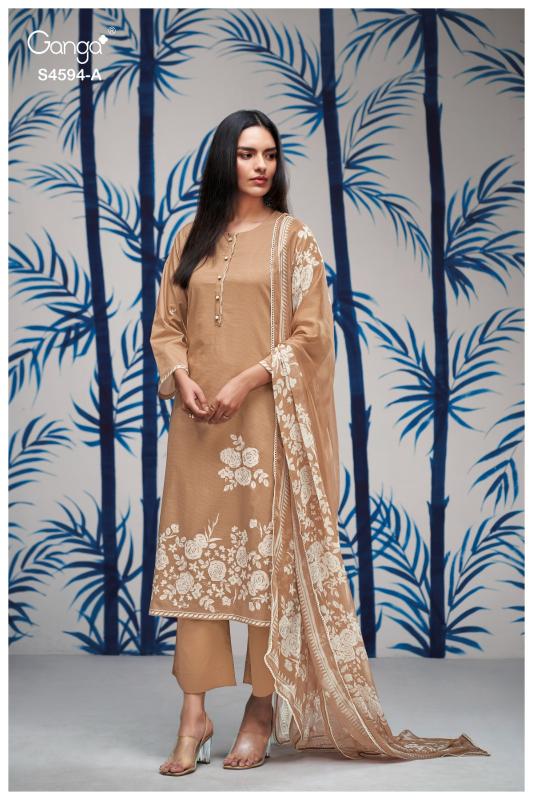 Ganga Dhyara 4594 catalog wholesale indian salwar kameez