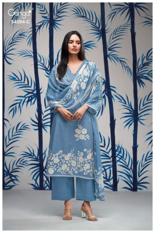 Ganga Dhyara 4594 catalog wholesale indian salwar kameez