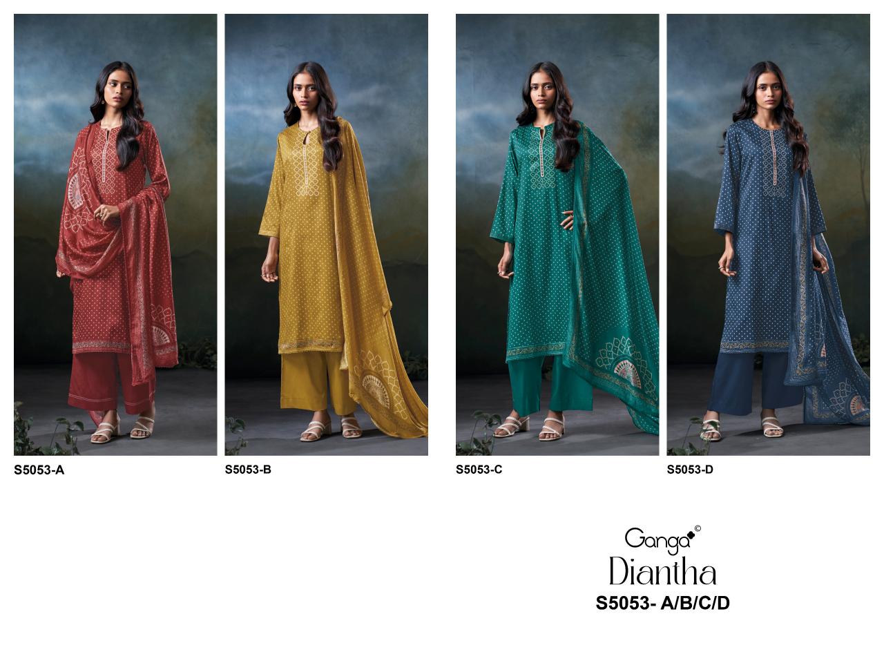 Ganga Diantha 5053 catalog online wholesale salwar kameez cod available