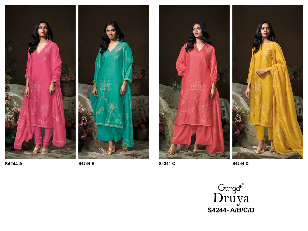 Ganga Druya 4244 catalog salwar kameez pakistani wholesale 
