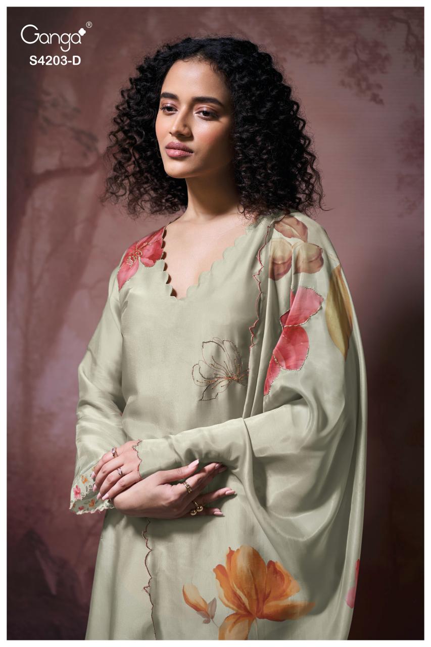 Ganga Ekthara 4203 catalog salwar kameez surat wholesale