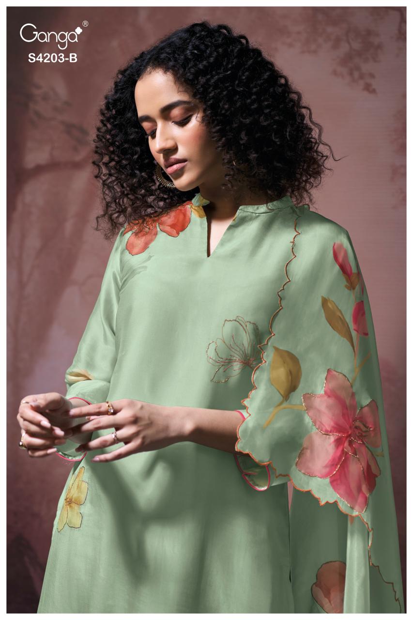 Ganga Ekthara 4203 catalog salwar kameez surat wholesale