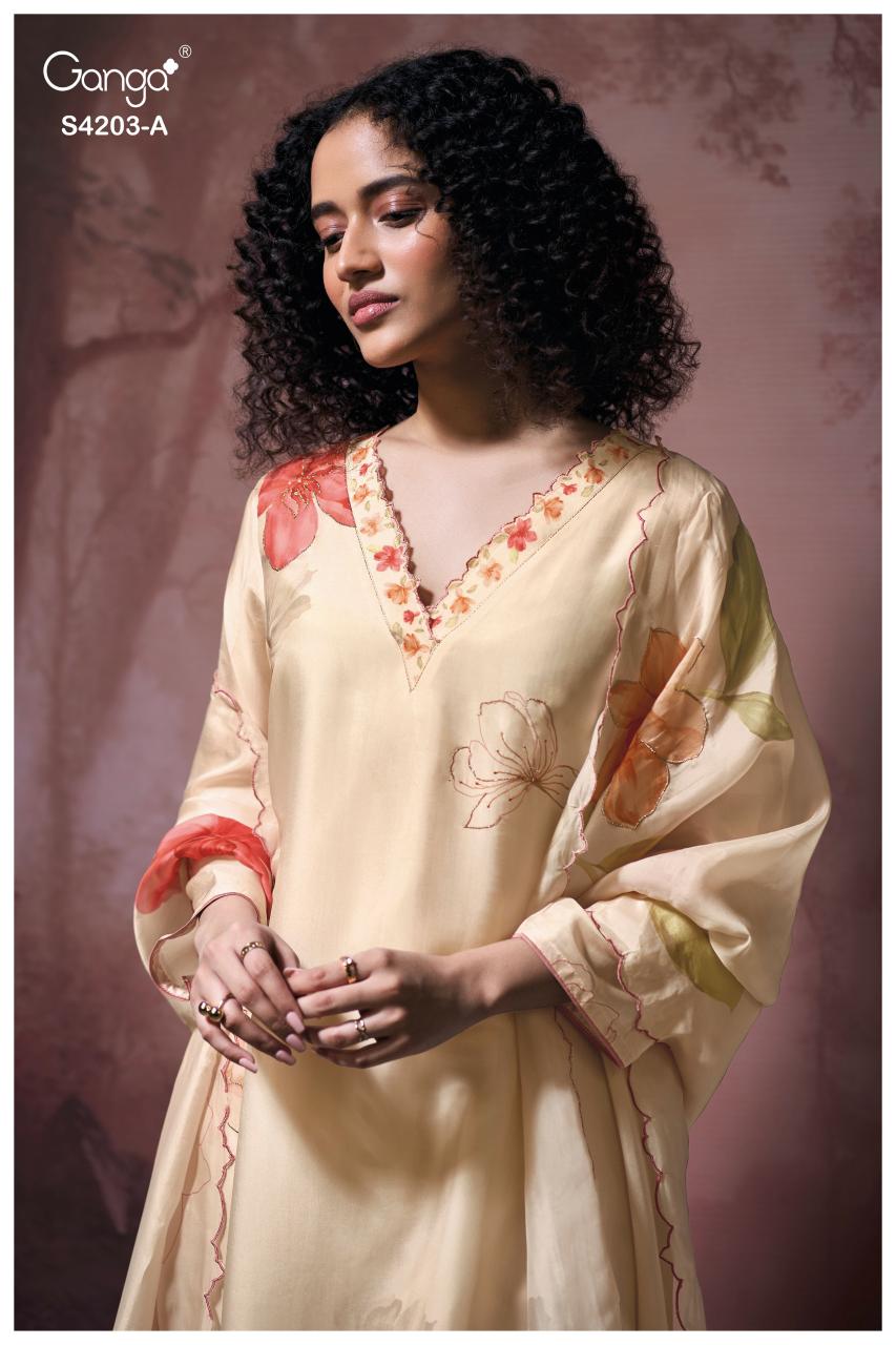 Ganga Ekthara 4203 catalog salwar kameez surat wholesale