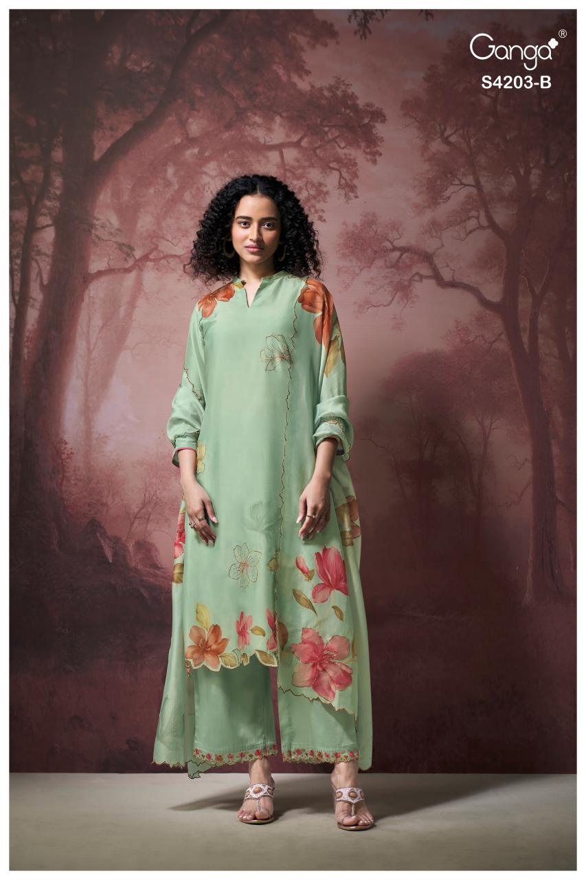 Ganga Ekthara 4203 catalog salwar kameez surat wholesale