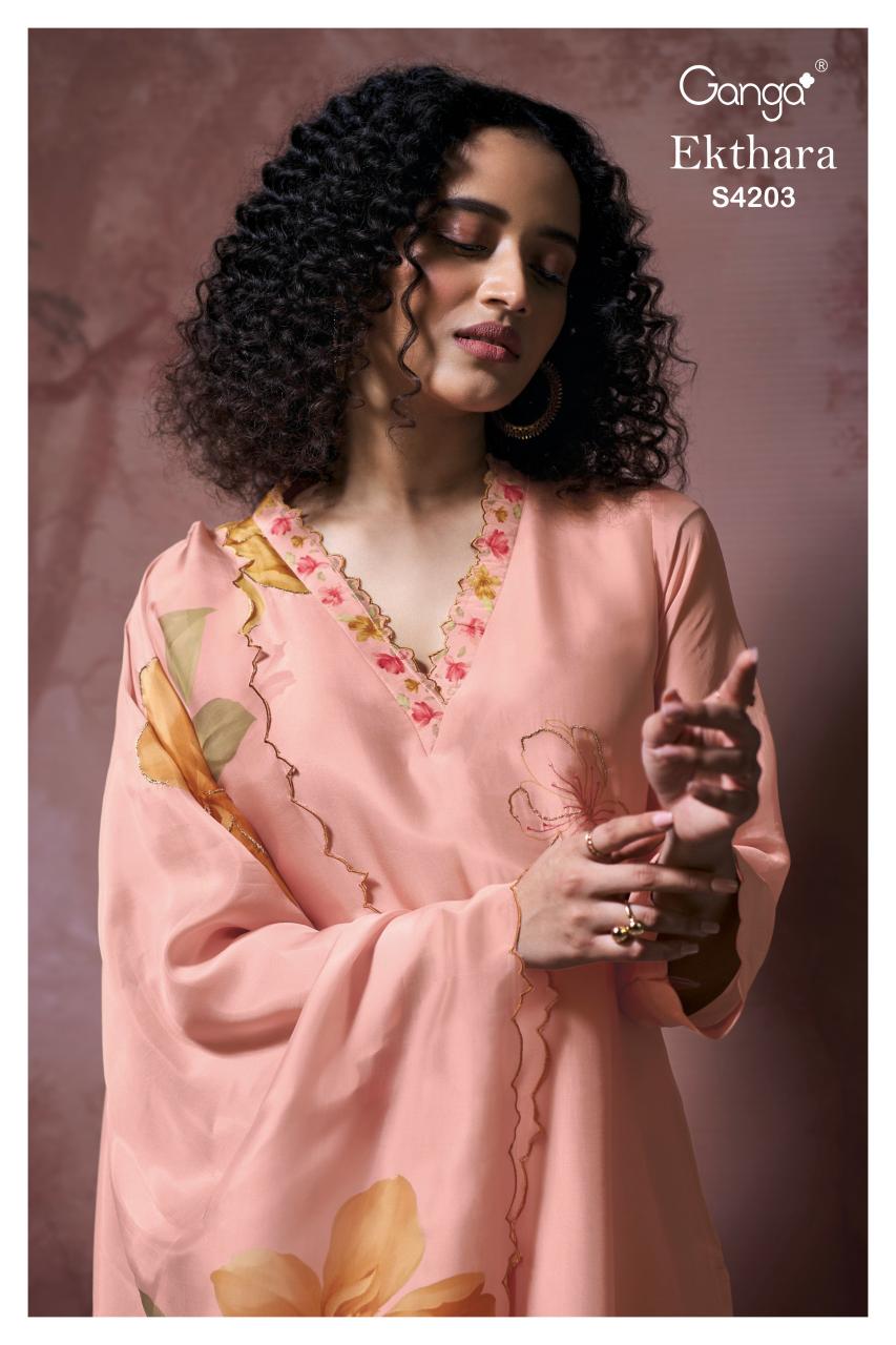 Ganga Ekthara 4203 catalog salwar kameez surat wholesale