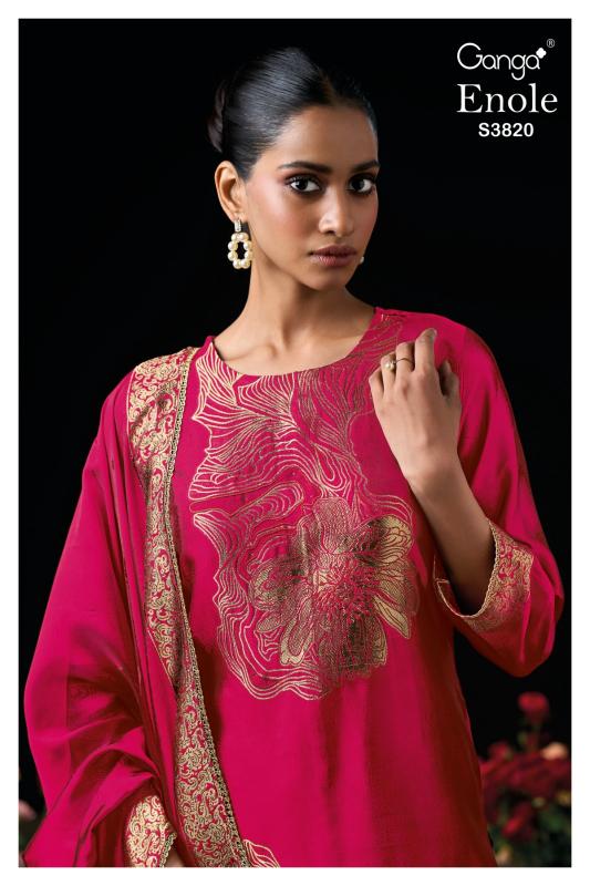 Ganga Enole 3820 catalog unstitched salwar kameez wholesalers in india