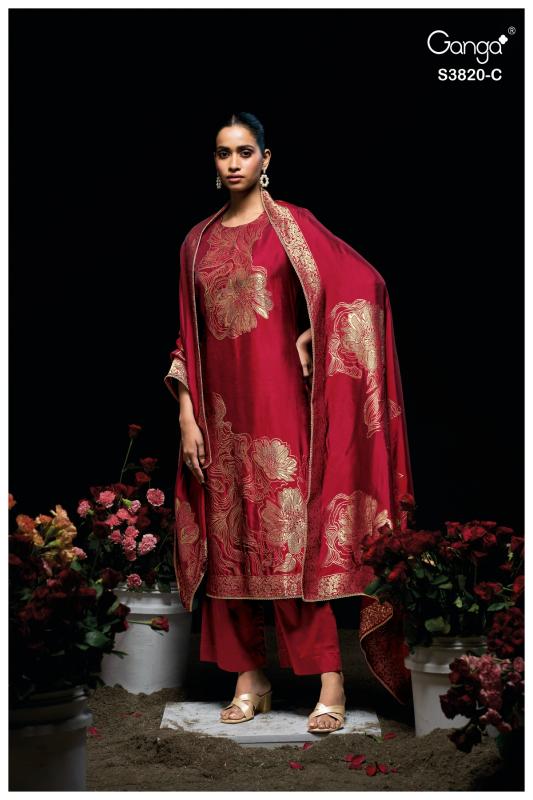 Ganga Enole 3820 catalog unstitched salwar kameez wholesalers in india