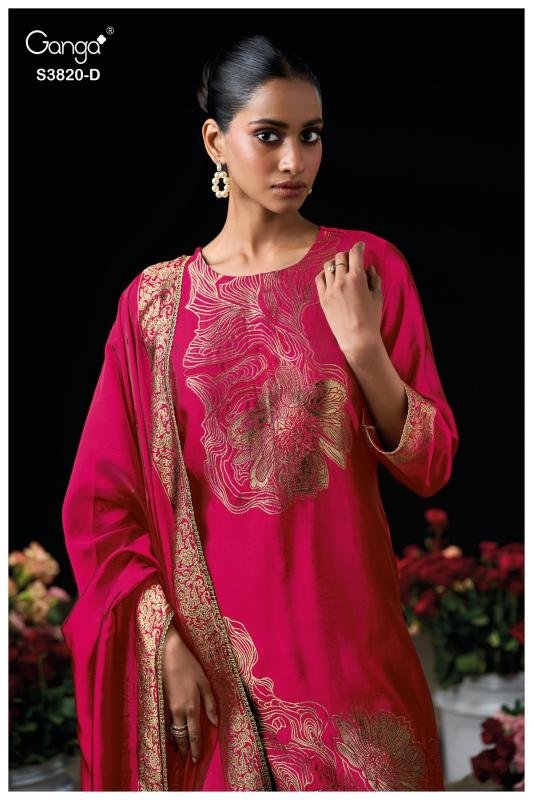 Ganga Enole 3820 catalog unstitched salwar kameez wholesalers in india