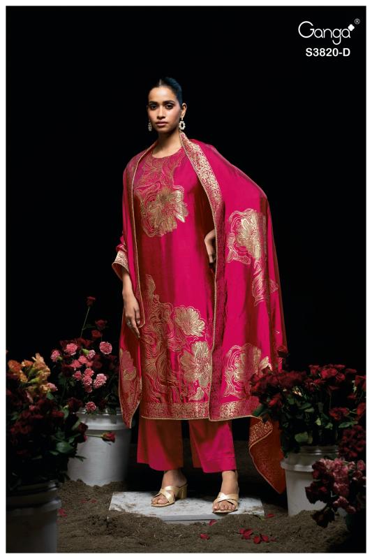 Ganga Enole 3820 catalog unstitched salwar kameez wholesalers in india