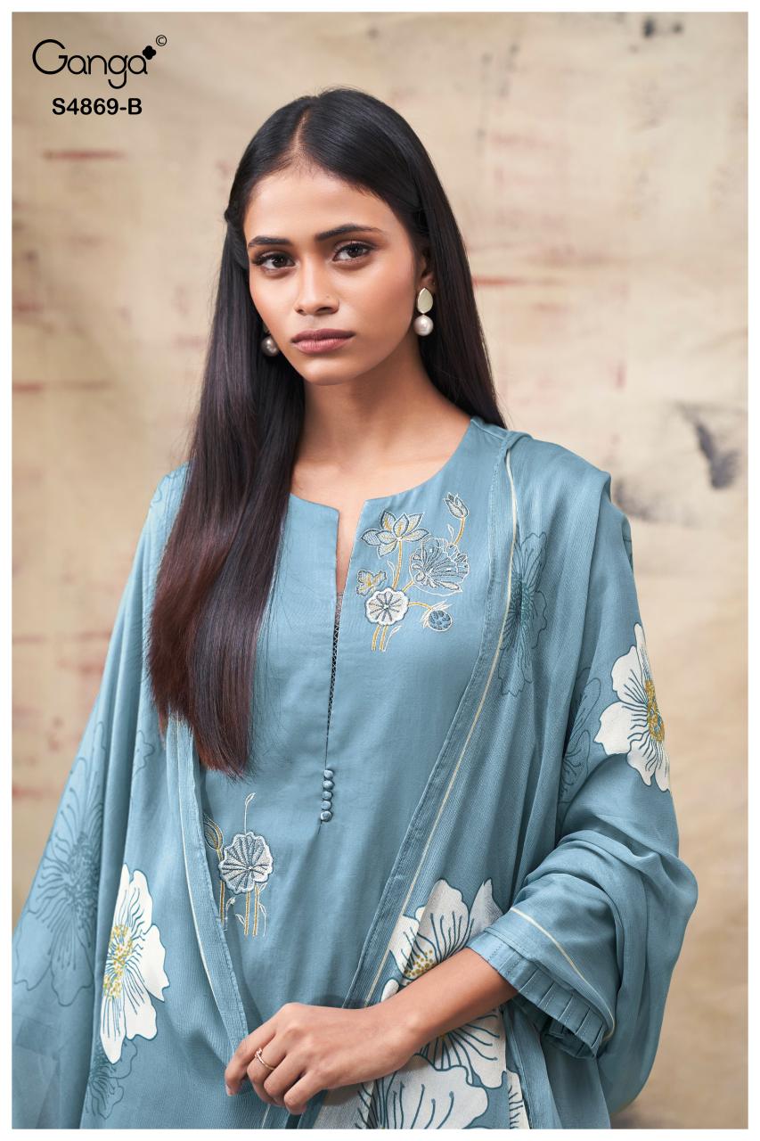Ganga Evikaa 4869 catalog wholesale salwar kameez catalogue with price