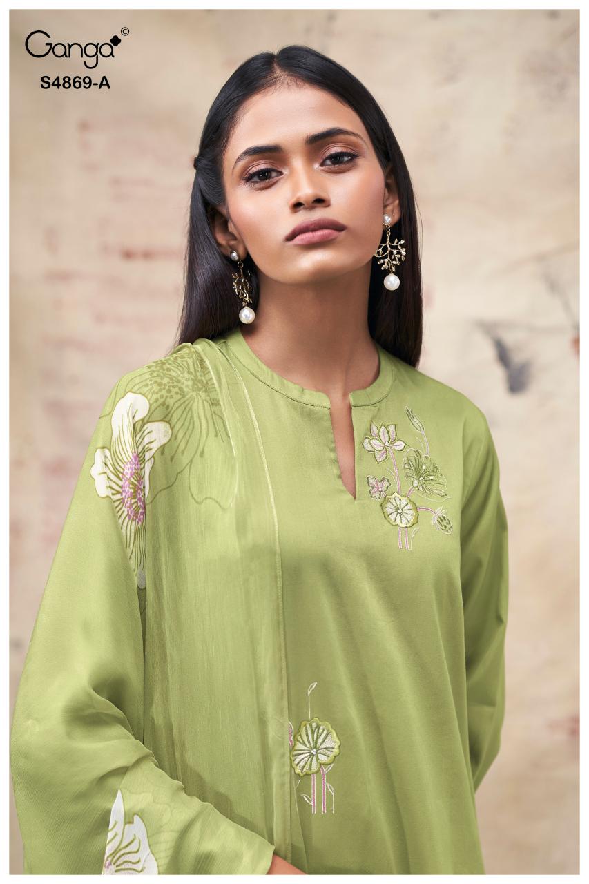 Ganga Evikaa 4869 catalog wholesale salwar kameez catalogue with price