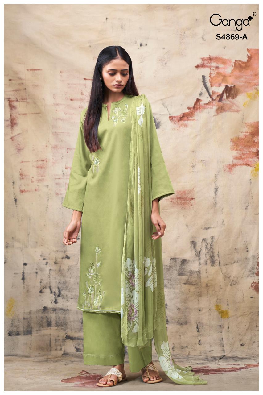 Ganga Evikaa 4869 catalog wholesale salwar kameez catalogue with price