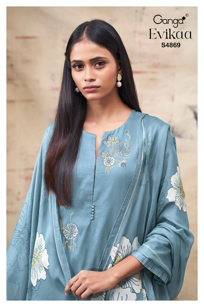 Ganga Evikaa 4869 catalog wholesale salwar kameez catalogue with price