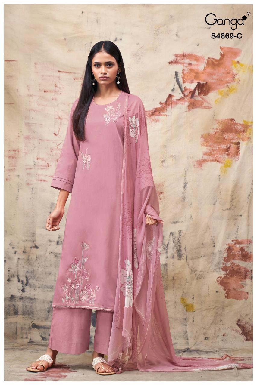Ganga Evikaa 4869 catalog wholesale salwar kameez catalogue with price
