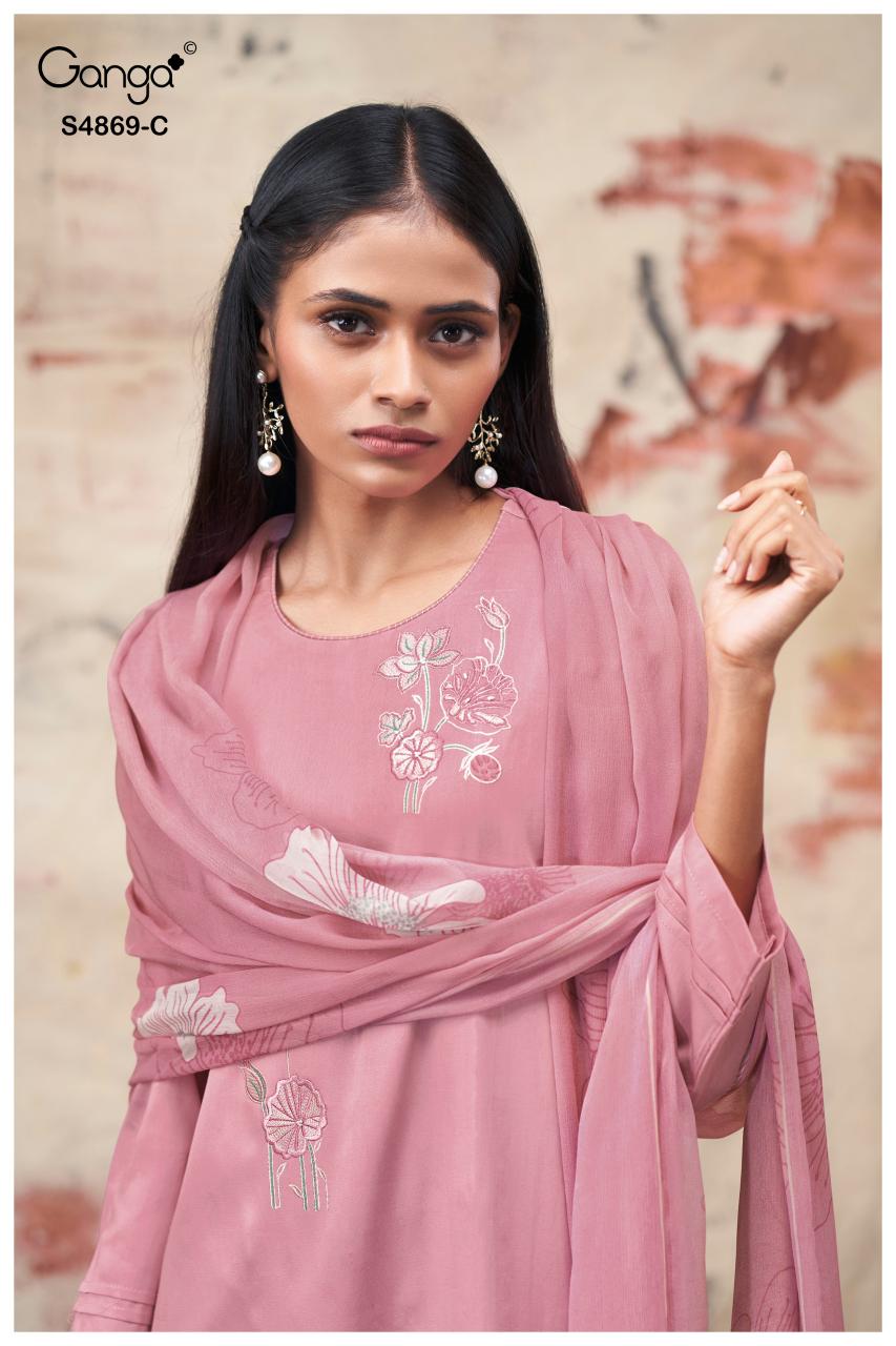 Ganga Evikaa 4869 catalog wholesale salwar kameez catalogue with price