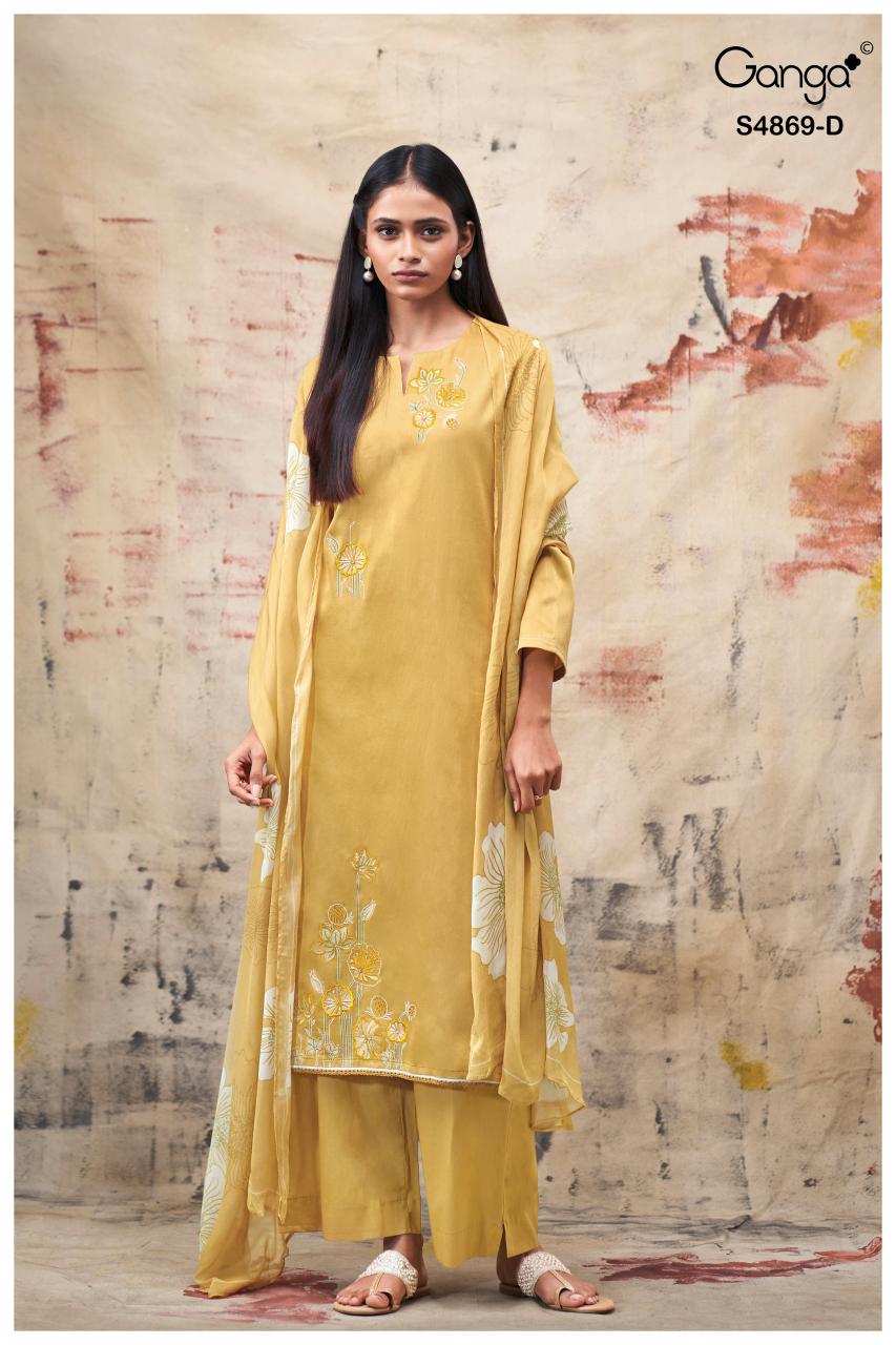 Ganga Evikaa 4869 catalog wholesale salwar kameez catalogue with price