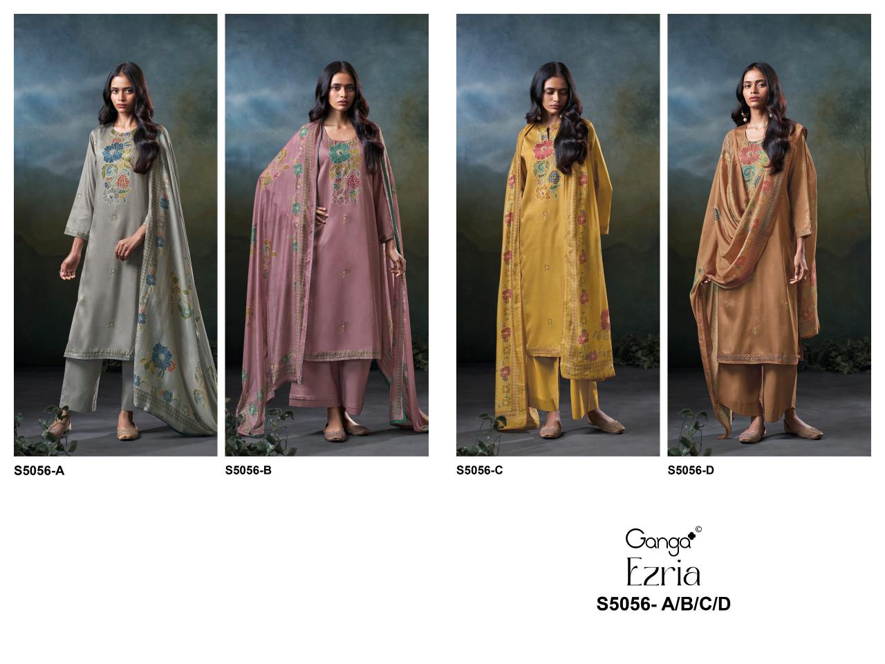 Ganga Ezria 5056 catalog online wholesale salwar kameez cod available 