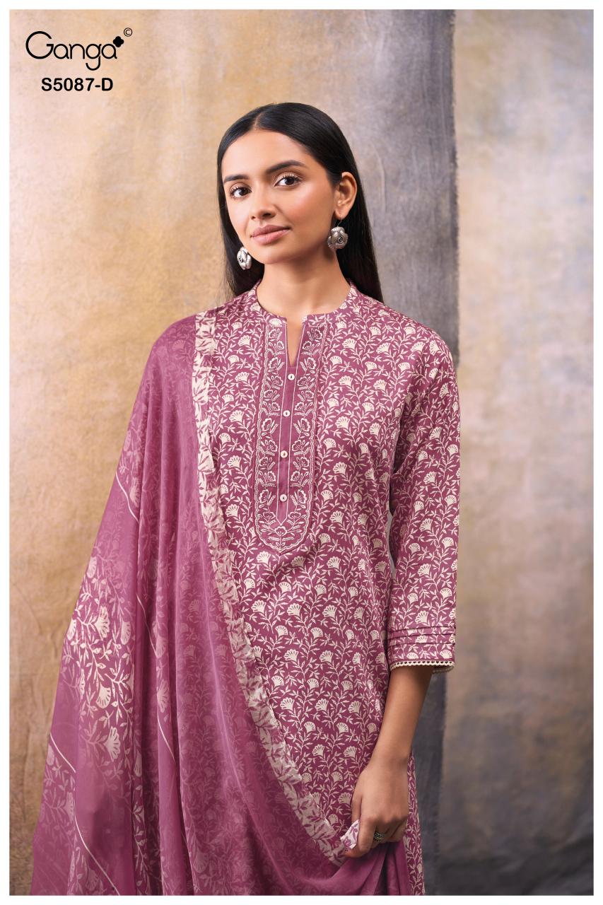 Ganga Faelyn 5087 catalog unstitched salwar kameez wholesalers kolkata 