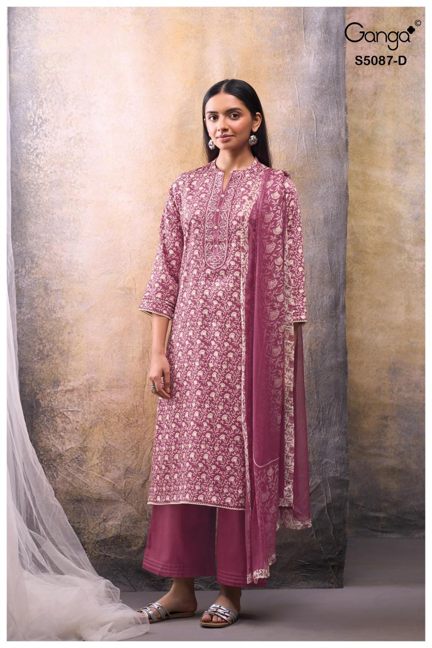 Ganga Faelyn 5087 catalog unstitched salwar kameez wholesalers kolkata 