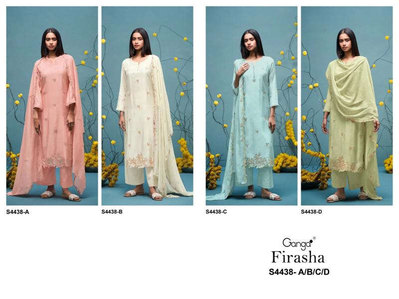Ganga Firasha 4438 catalog wholesale market of salwar kameez in kolkata