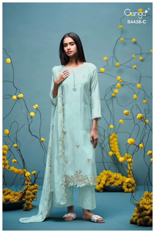 Ganga Firasha 4438 catalog wholesale market of salwar kameez in kolkata