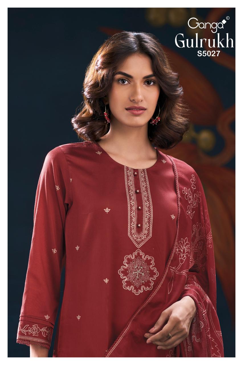 Ganga Gulrukh 5027 catalog wholesale pakistani salwar kameez online