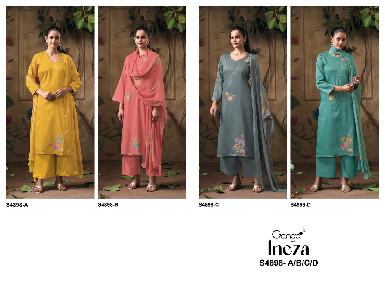 Ganga Ineza 4898 catalog salwar kameez wholesale in bangalore