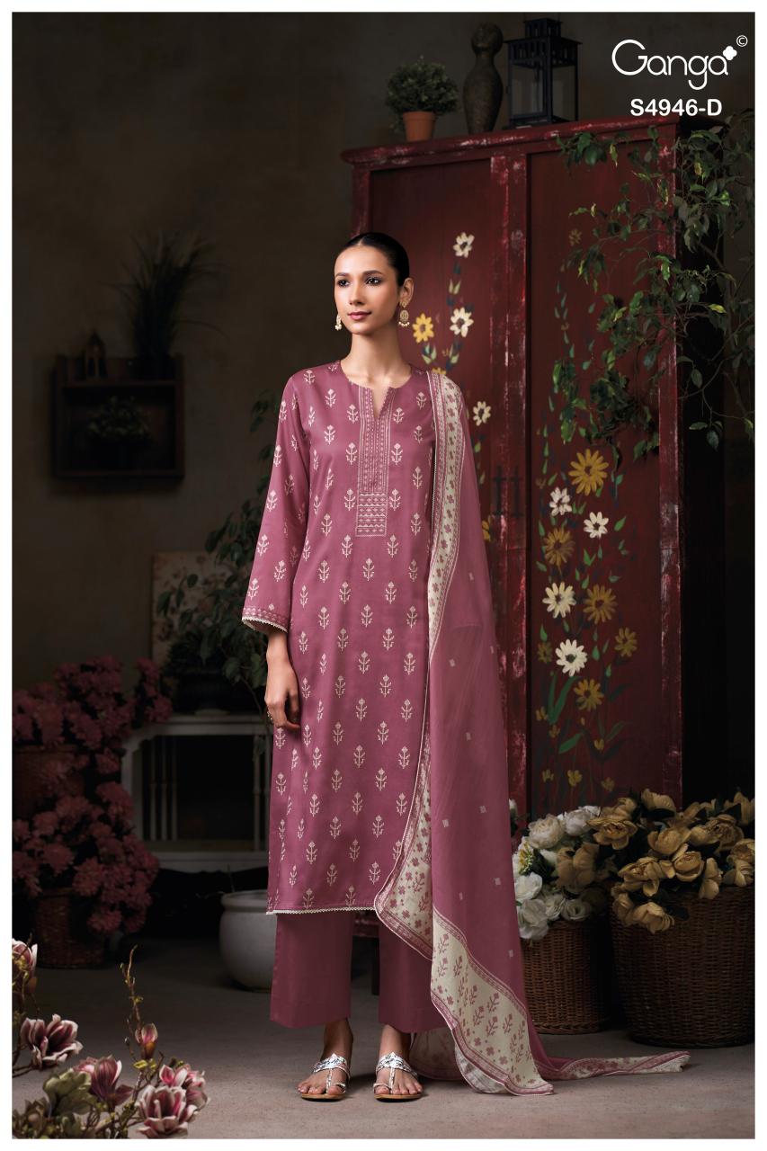 Ganga Kairisha 4946 catalog unstitched salwar kameez wholesalers in kolkata