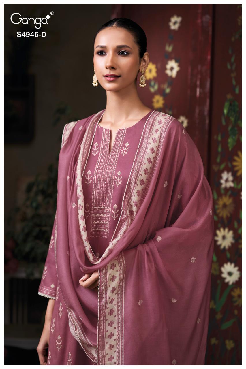 Ganga Kairisha 4946 catalog unstitched salwar kameez wholesalers in kolkata