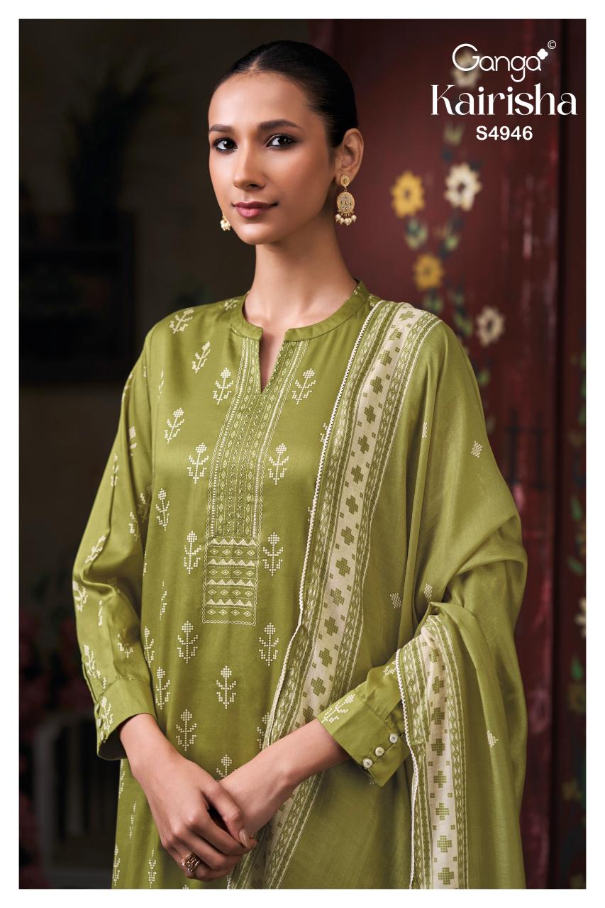 Ganga Kairisha 4946 catalog unstitched salwar kameez wholesalers in kolkata