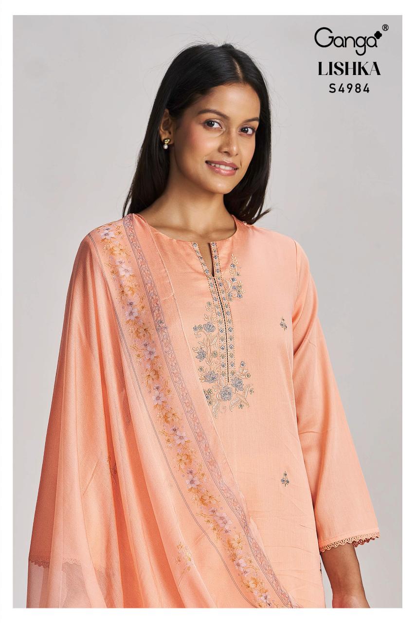 Ganga Lishka 4984 catalog indian salwar kameez wholesale