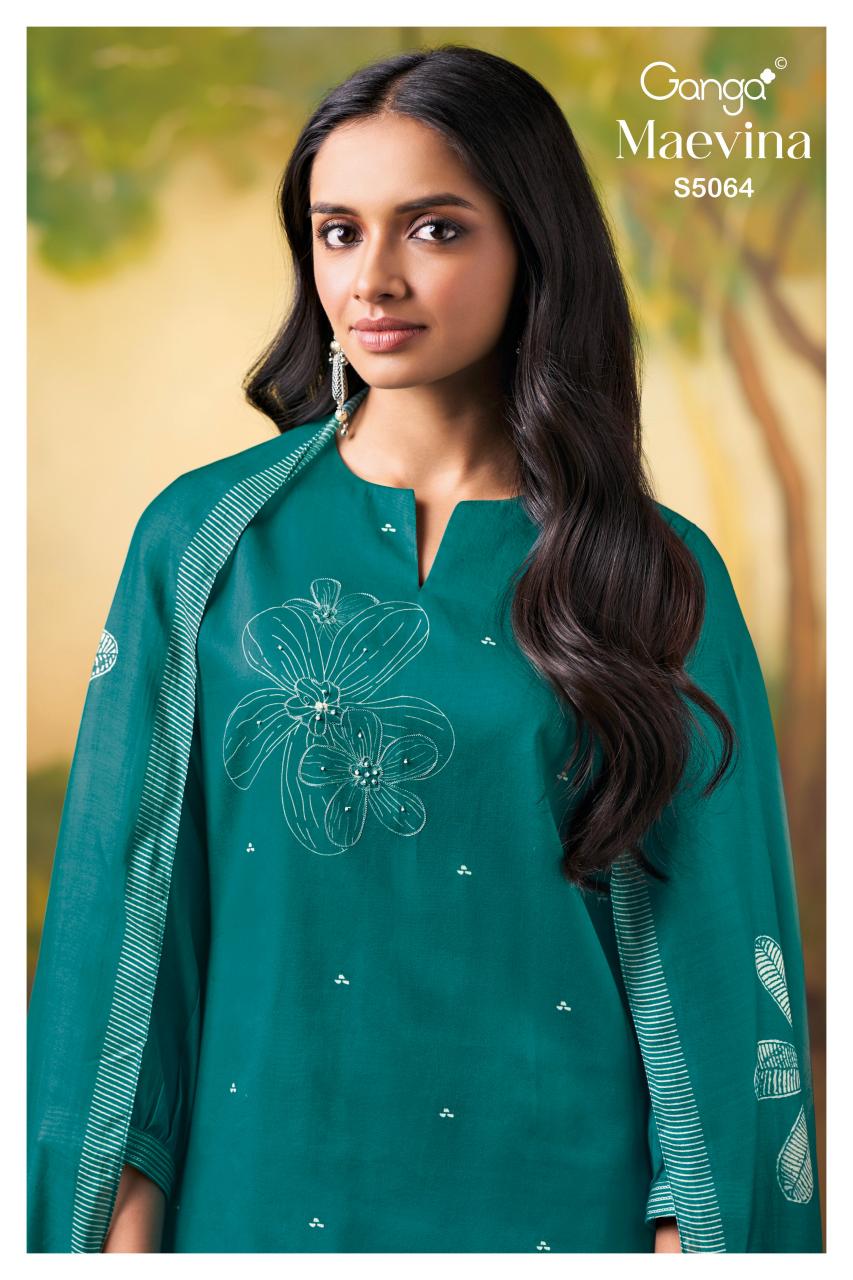 Ganga Maevina 5064 catalog unstitched salwar kameez wholesale market in delhi