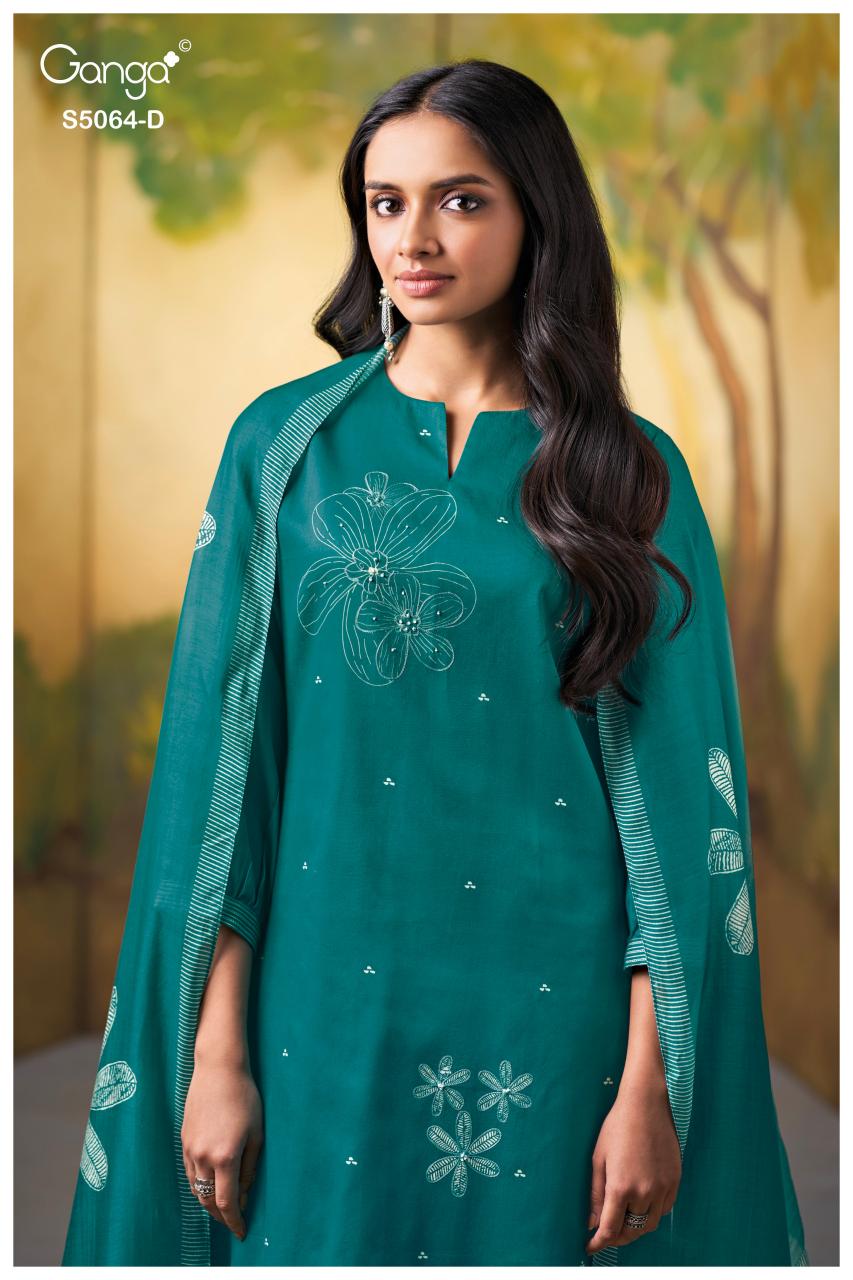 Ganga Maevina 5064 catalog unstitched salwar kameez wholesale market in delhi