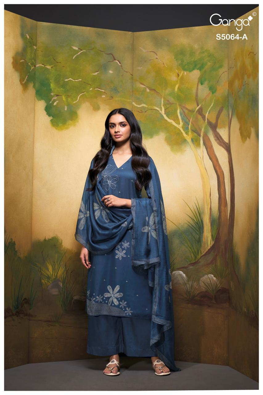 Ganga Maevina 5064 catalog unstitched salwar kameez wholesale market in delhi