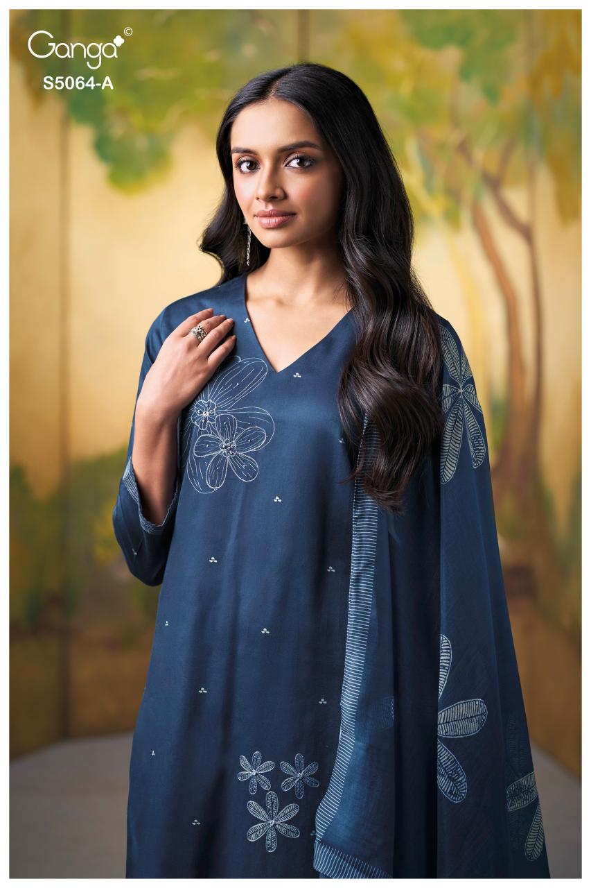 Ganga Maevina 5064 catalog unstitched salwar kameez wholesale market in delhi