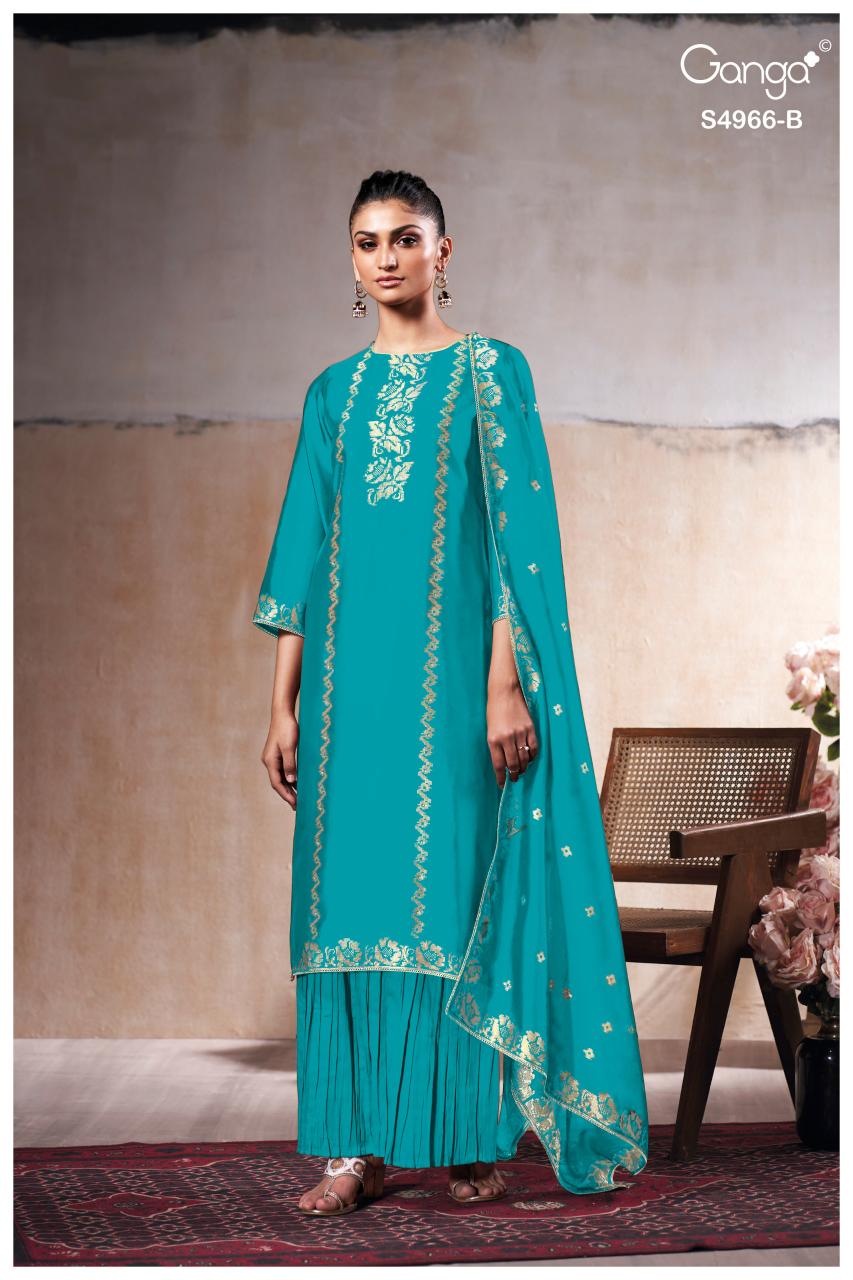 Ganga Nivora 4966 catalog salwar kameez wholesale ahmedabad