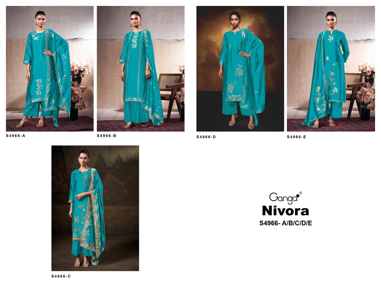 Ganga Nivora 4966 catalog salwar kameez wholesale ahmedabad