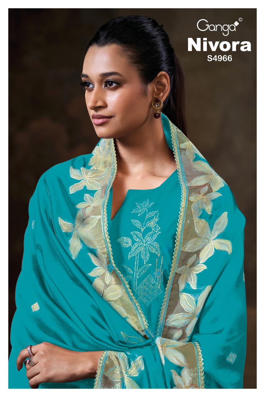 Ganga Nivora 4966 catalog salwar kameez wholesale ahmedabad
